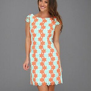 Lilly Pulitzer Barbara Floral Crochet Shift Dress